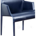 Cadeiras de apoio de couro de sela azul minimalista ltalista
